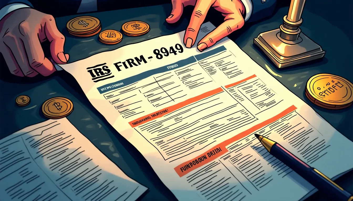 Tax forms with cryptocurrency transaction records and software comparison documents