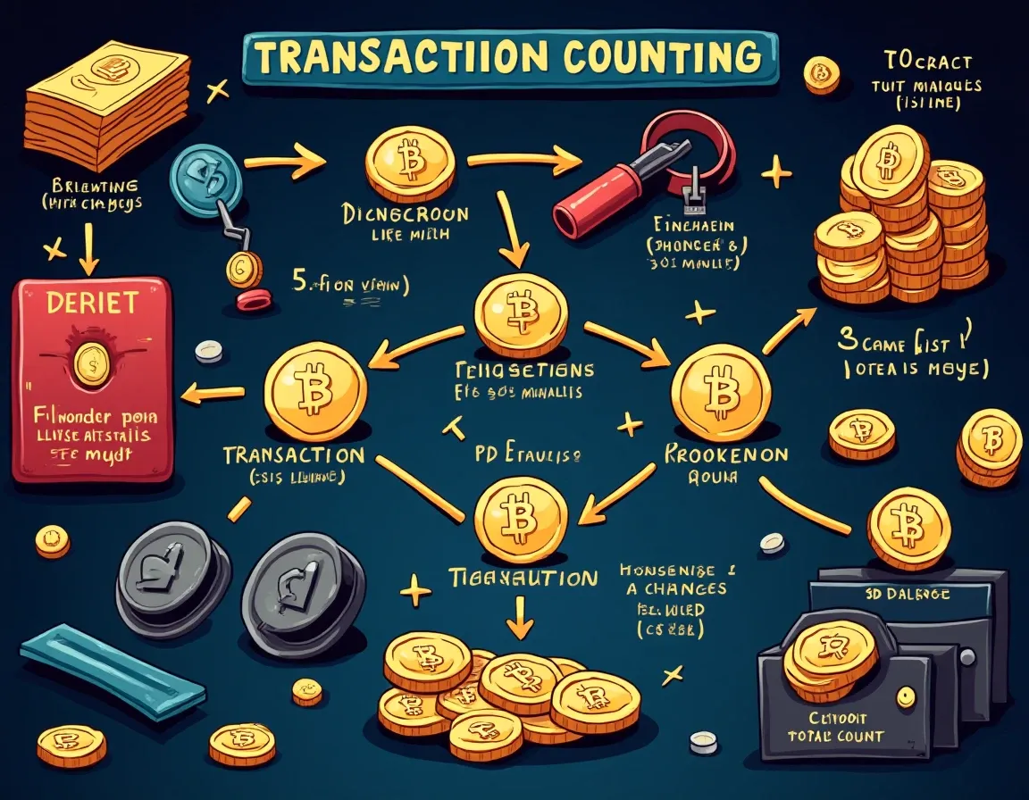 Flowchart of transaction counting methodology across exchanges, wallets, and DeFi protocols