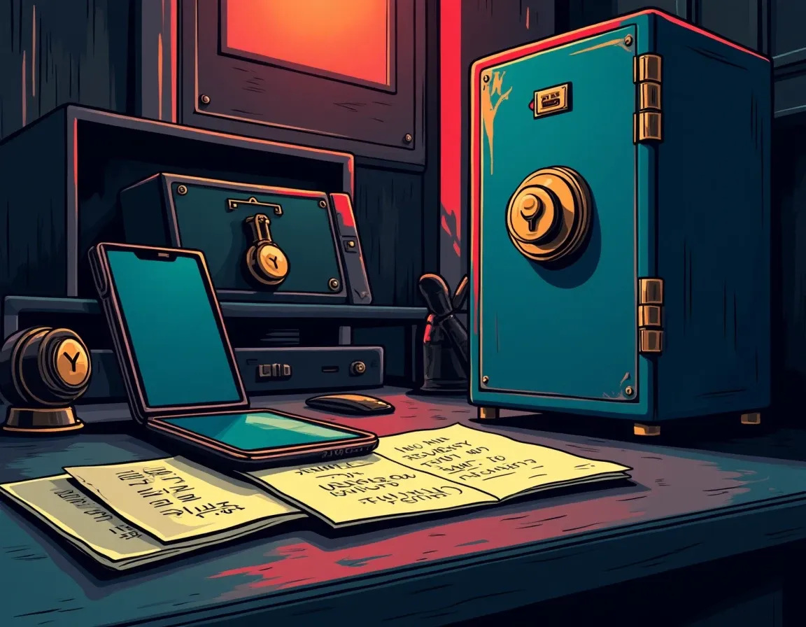 Cryptocurrency recovery phrase backup materials and secure storage setup for wallet security