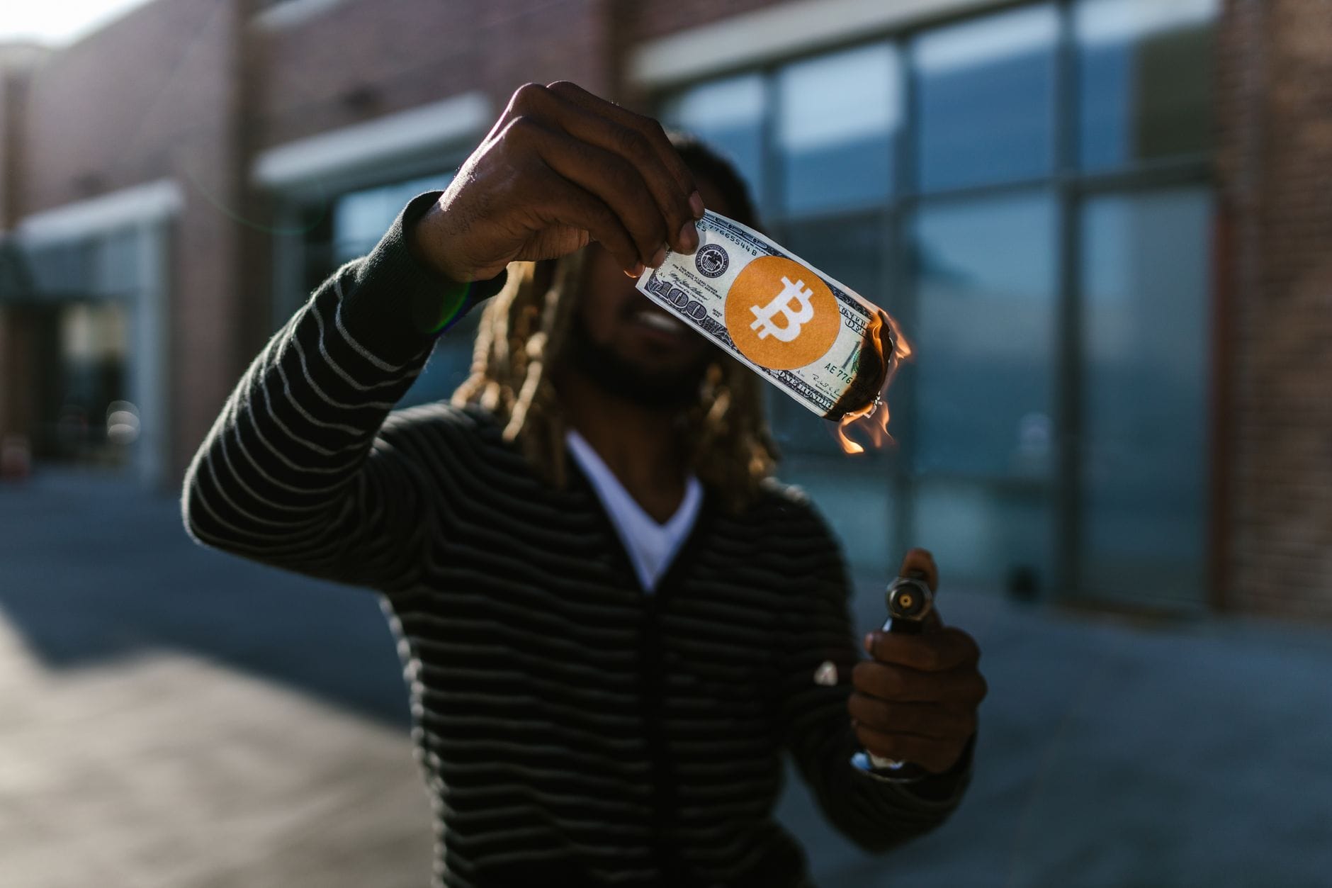 Devalued currency bills scattered showing inflation and economic crisis impact