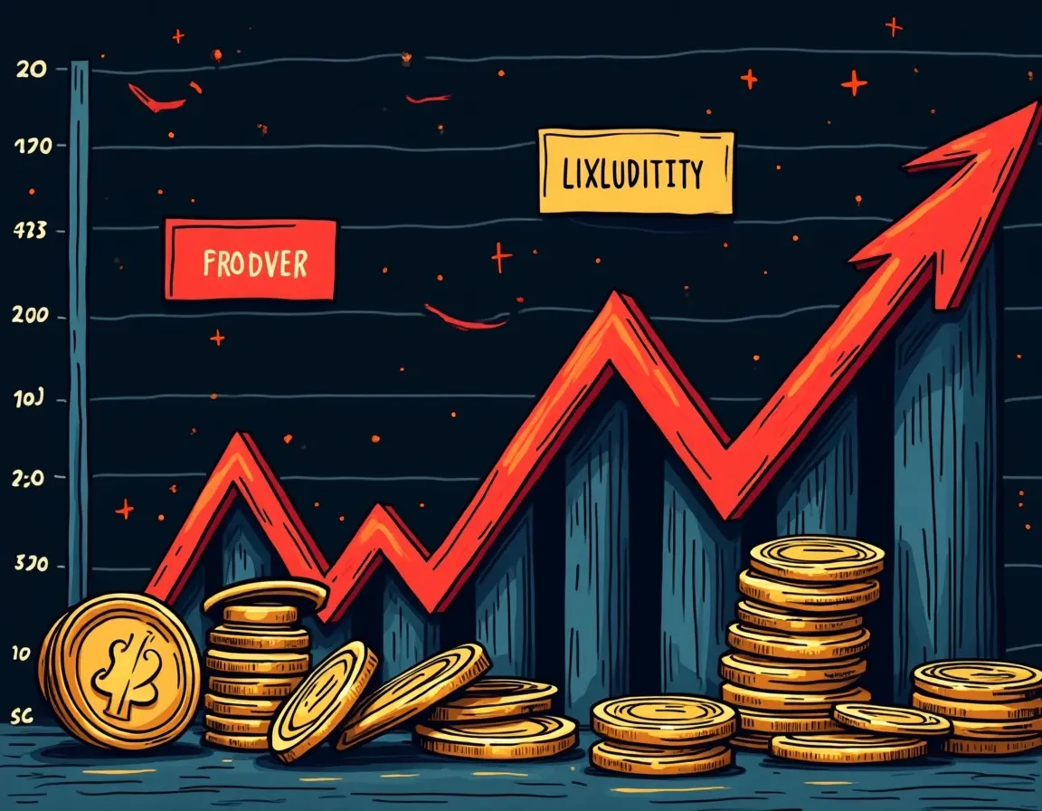 Graph showing gauge weight collapse and TVL decline in DeFi liquidity pool
