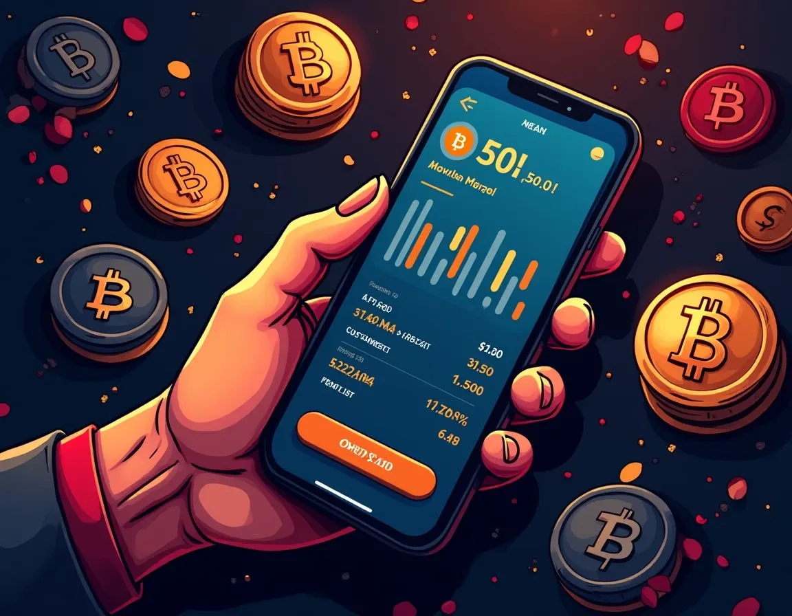 Custodial wallet interface on smartphone showing exchange balance and support options for beginners