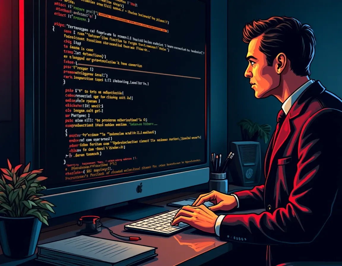 Smart contract code showing governance functions and state variables