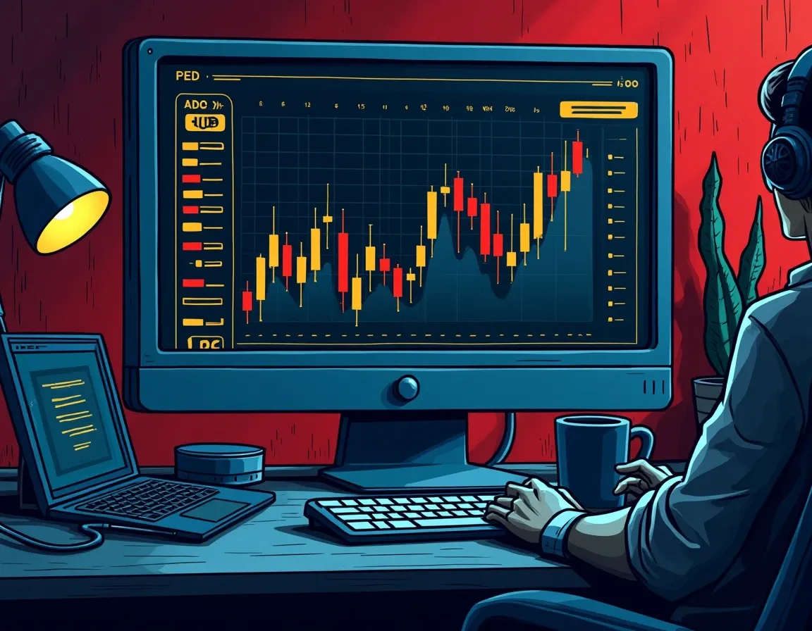 Grid trading bot interface displaying multiple buy and sell orders stacked across Bitcoin price range