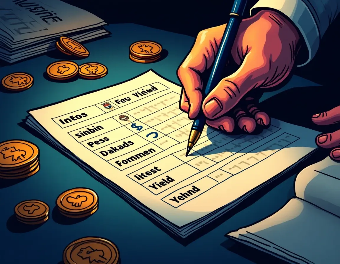 Monthly audit checklist tracking fee structures and yield changes across DeFi protocols