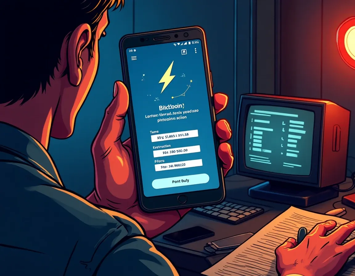 Lightning Network Bitcoin withdrawal interface showing low fees under one cent