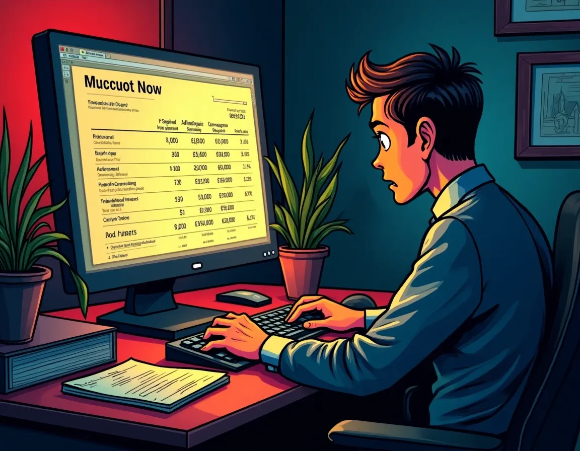 Individual examining high blockchain gas fees and common mistakes on desktop monitor