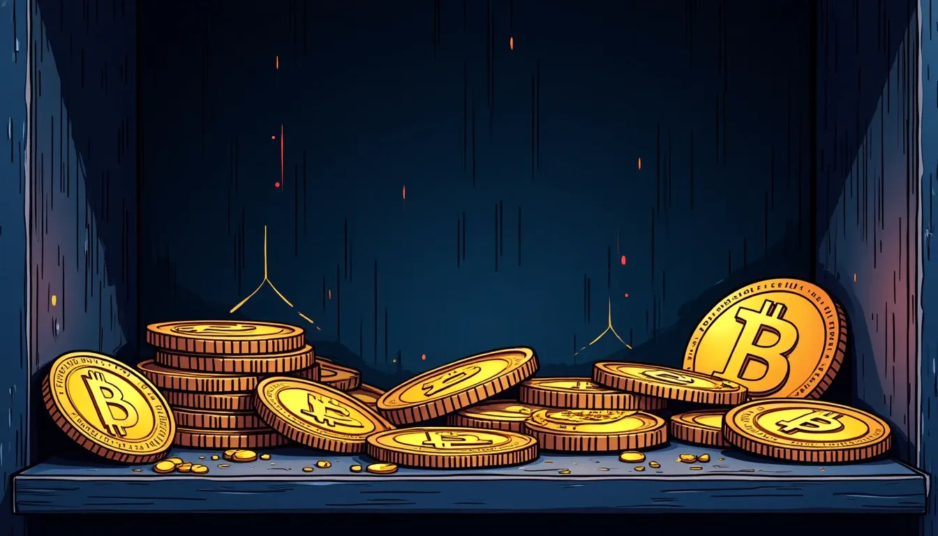 Idle cryptocurrency tokens gathering dust representing dormant digital assets earning nothing
