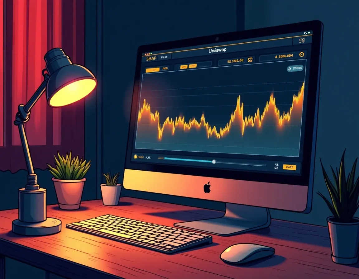 Uniswap v3 concentrated liquidity interface showing price range selection and capital efficiency settings