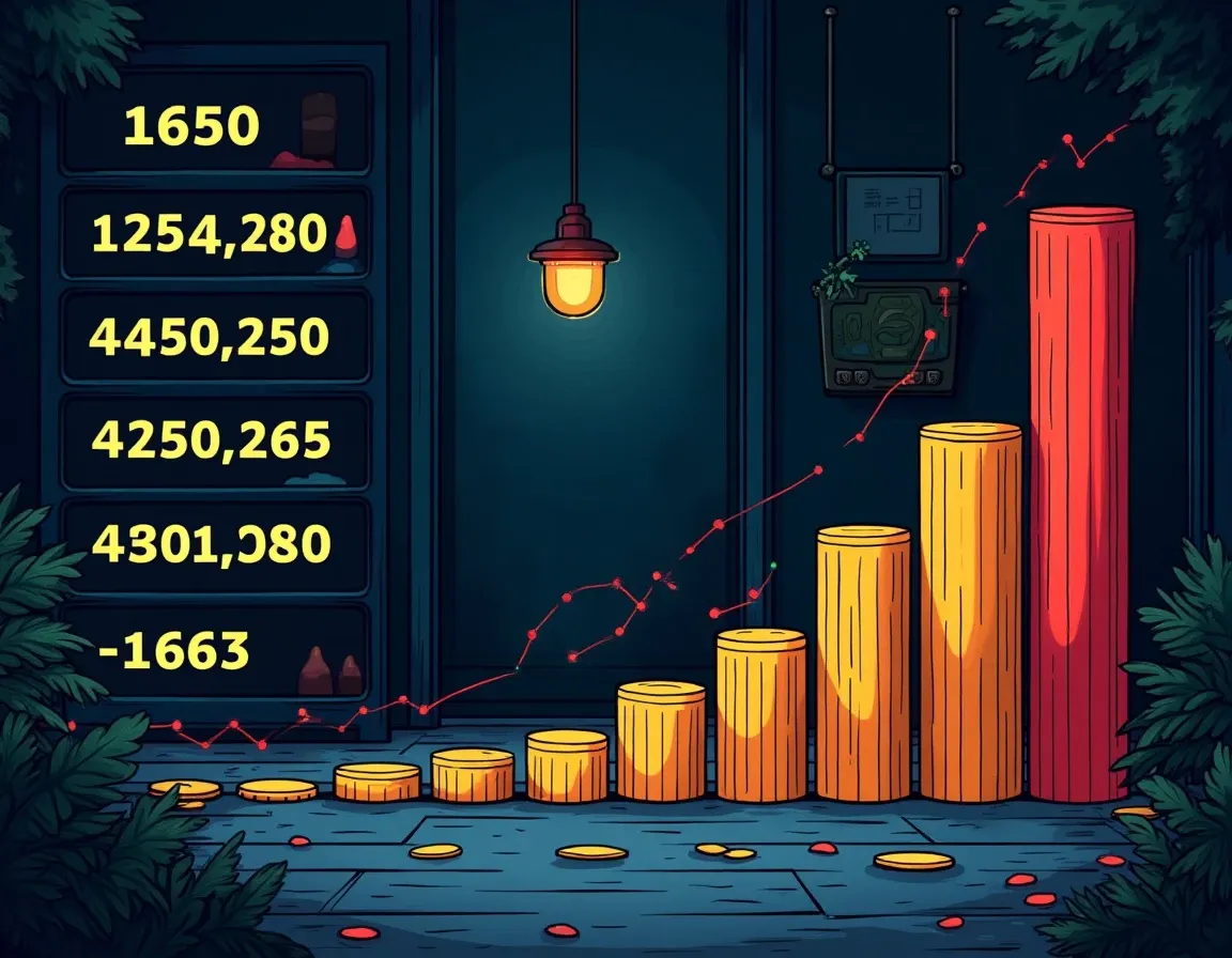 Blockchain wallet concentration chart displaying uneven token distribution among holder addresses