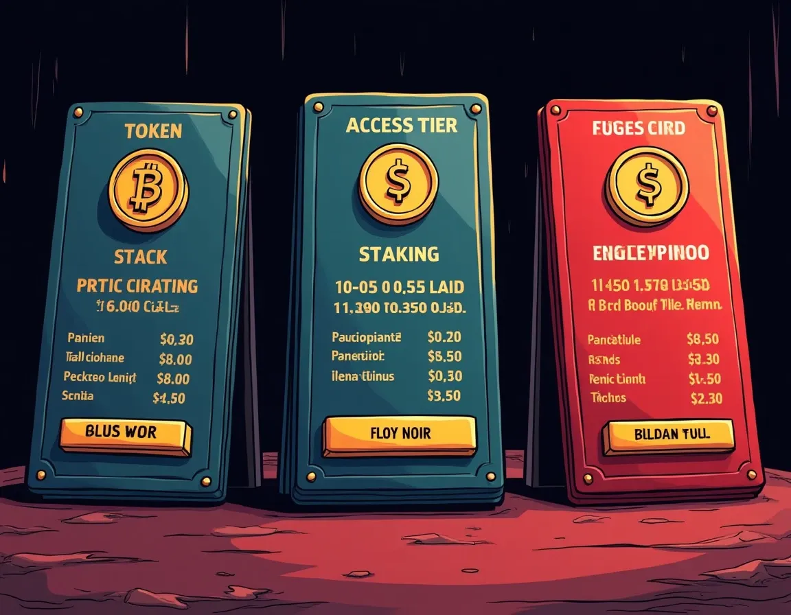 Access tier cards showing token staking thresholds and allocation caps for launchpad participation