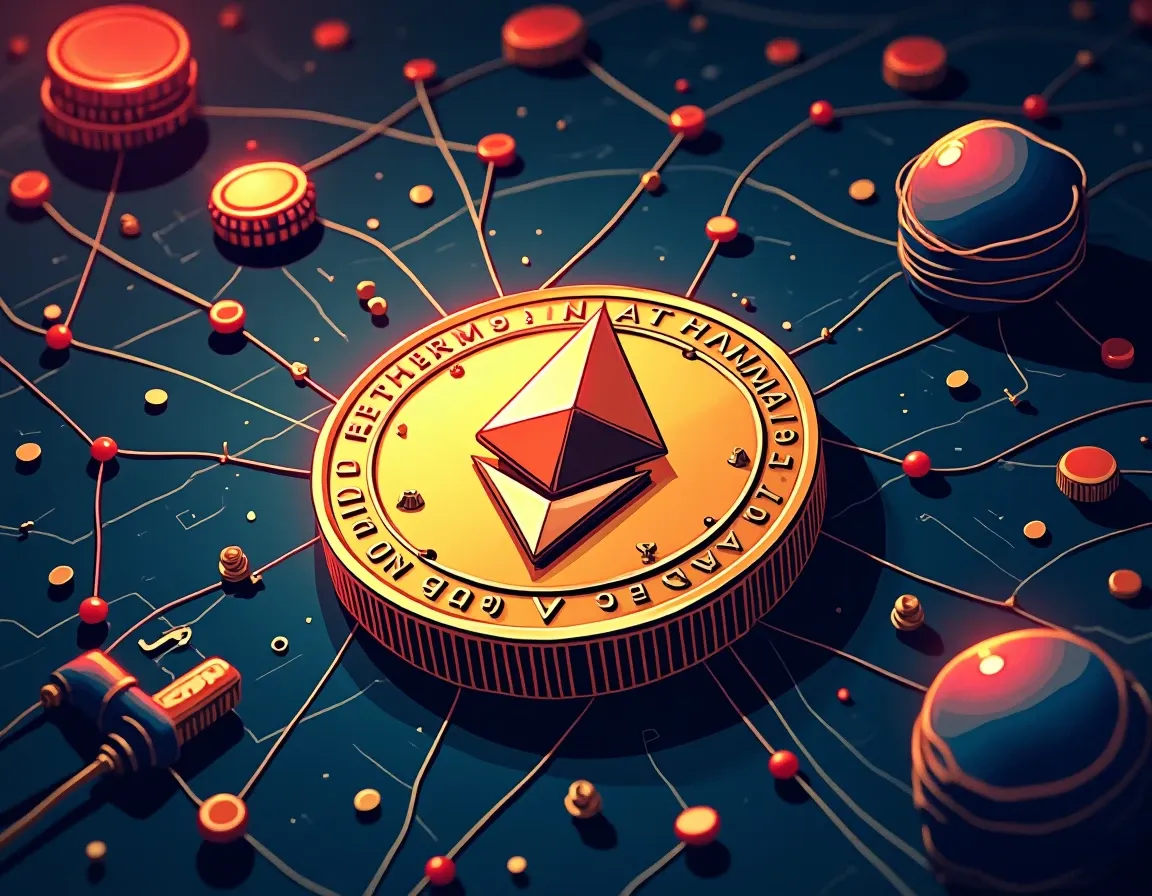 Ethereum network showing transaction batching and settlement flow between Layer 2 and mainnet