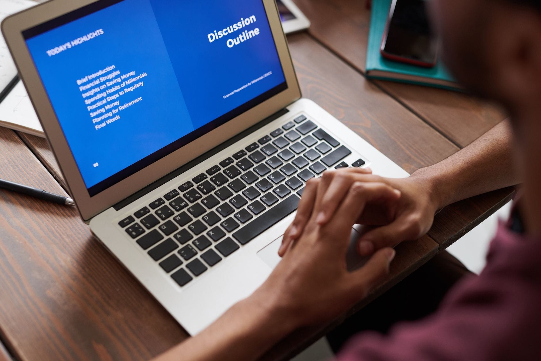 Person completing educational quiz on laptop to earn cryptocurrency rewards