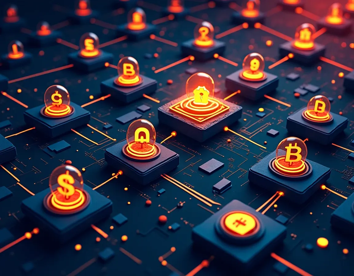 Proof-of-stake blockchain network with validator nodes and staking rewards