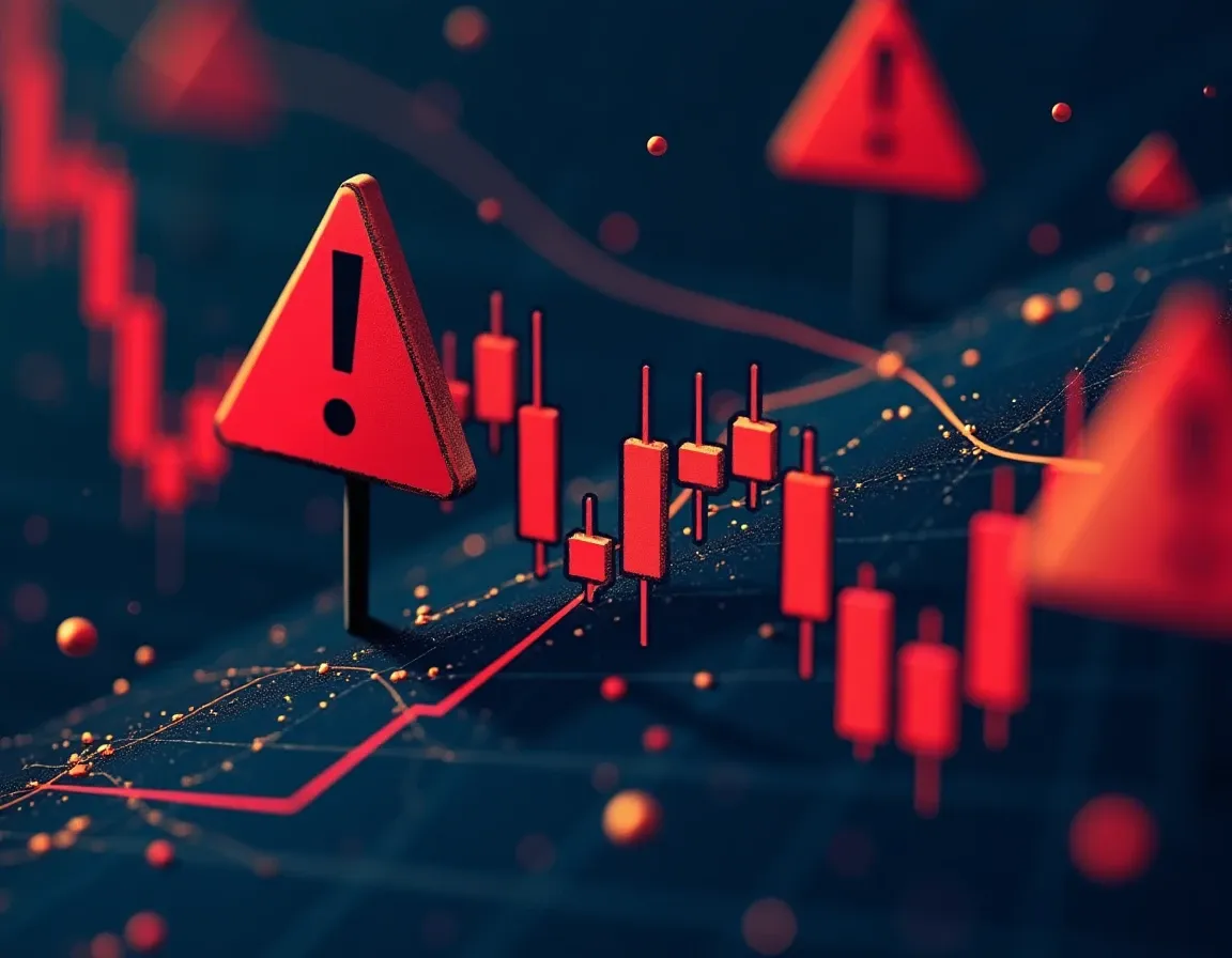 Red flag indicators and warning signals displayed on cryptocurrency token screening dashboard