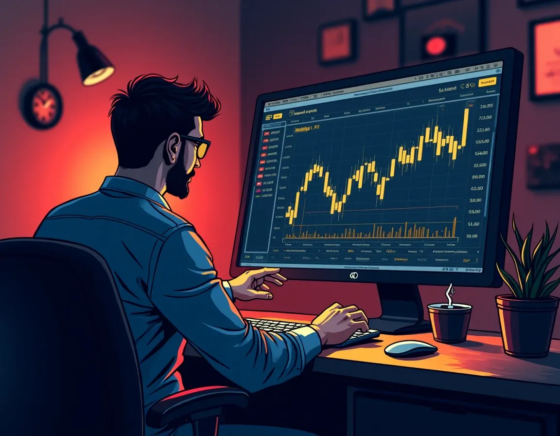 Cryptocurrency trader configuring market cap and volume filters on a digital screening interface