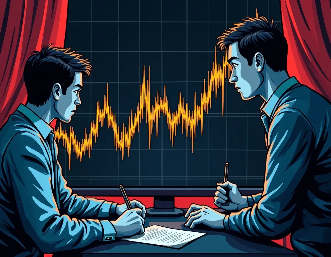 Cryptocurrency volume chart displaying irregular spikes indicating potential wash trading activity