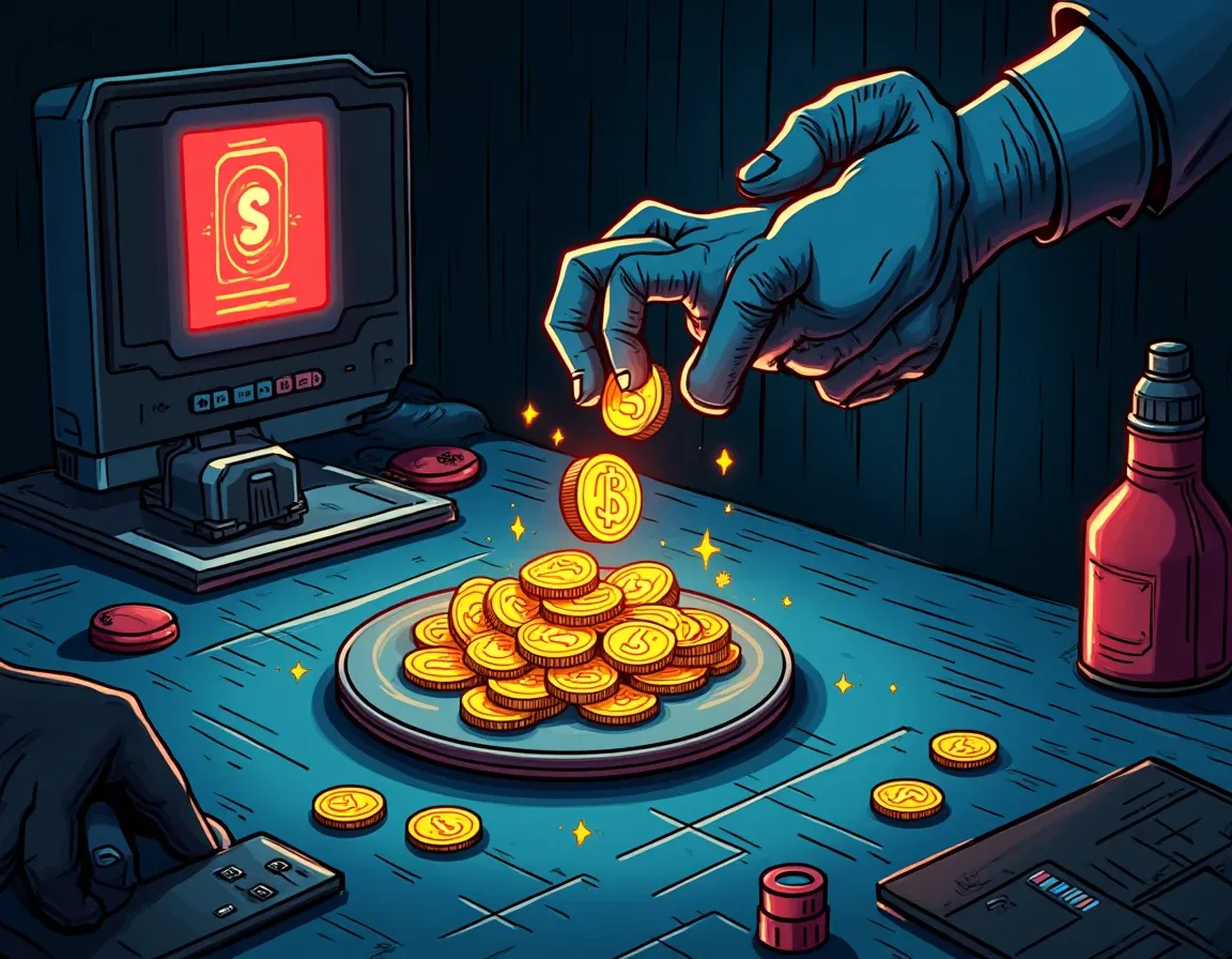 Visual representation of staking mechanism converting locked crypto into tradeable liquid tokens