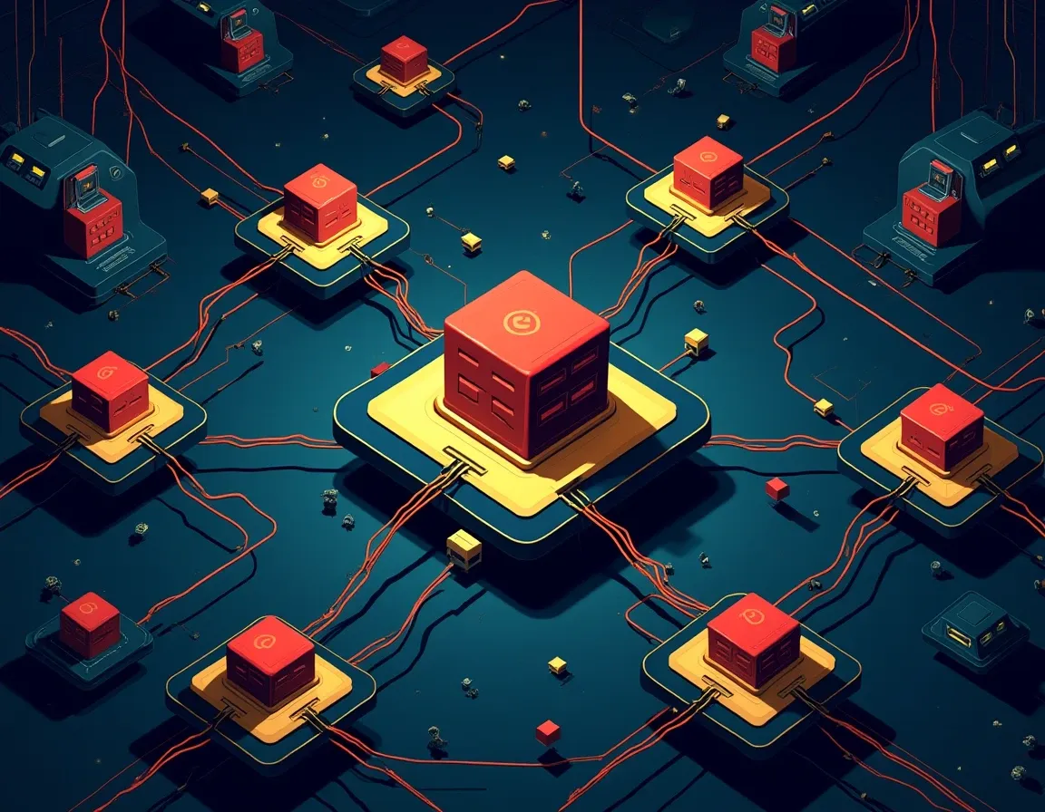 Visual representation of validator network consolidation showing reduced active node count