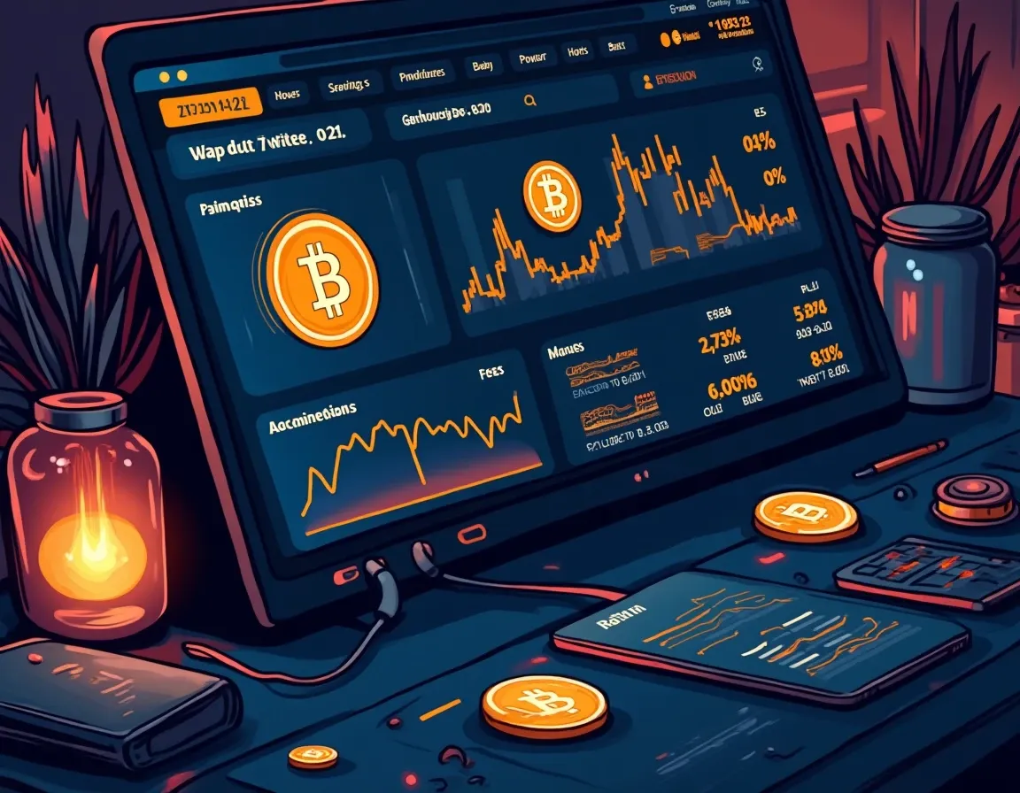 Mining pool comparison dashboard displaying FPPS, PPLNS, and PPS fee structures