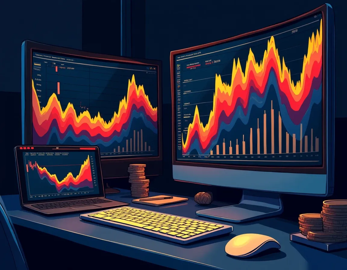 Digital display showing Dogecoin price increase and market capitalization during September 2026 rally