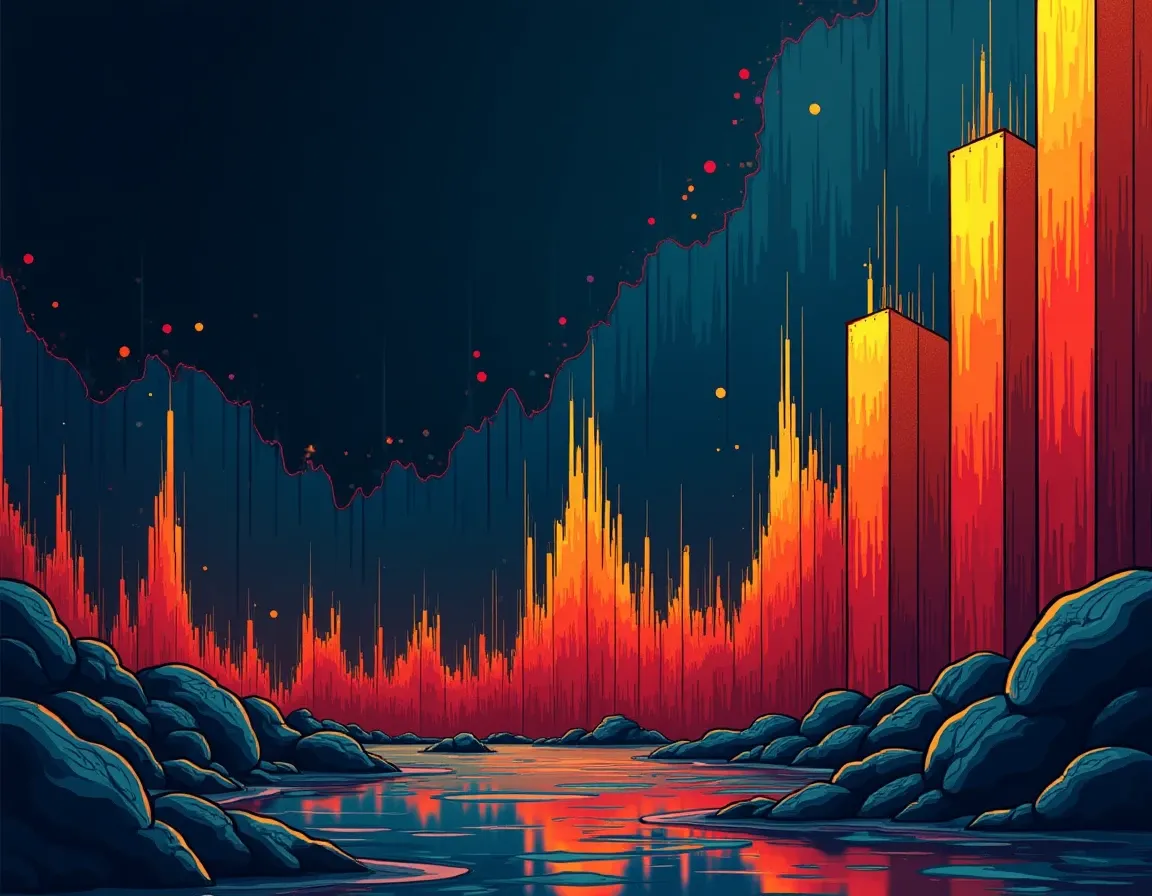 Kaspa price chart displaying 44.8 percent thirty-day rally with volume spike