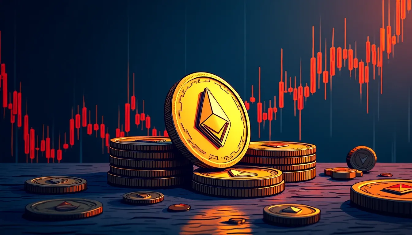 Monero cryptocurrency coin with rising price chart and privacy shield symbol