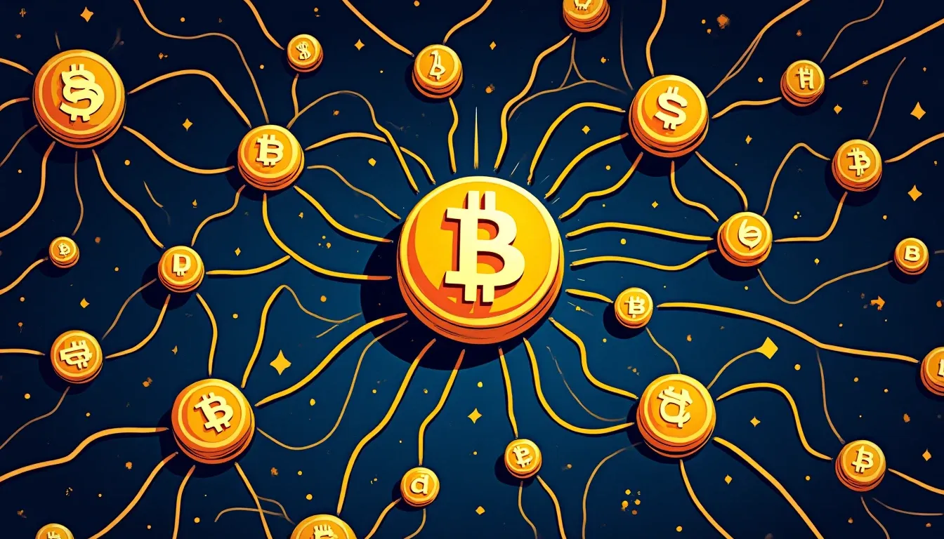 Network diagram showing capital flows between different altcoin narrative sectors