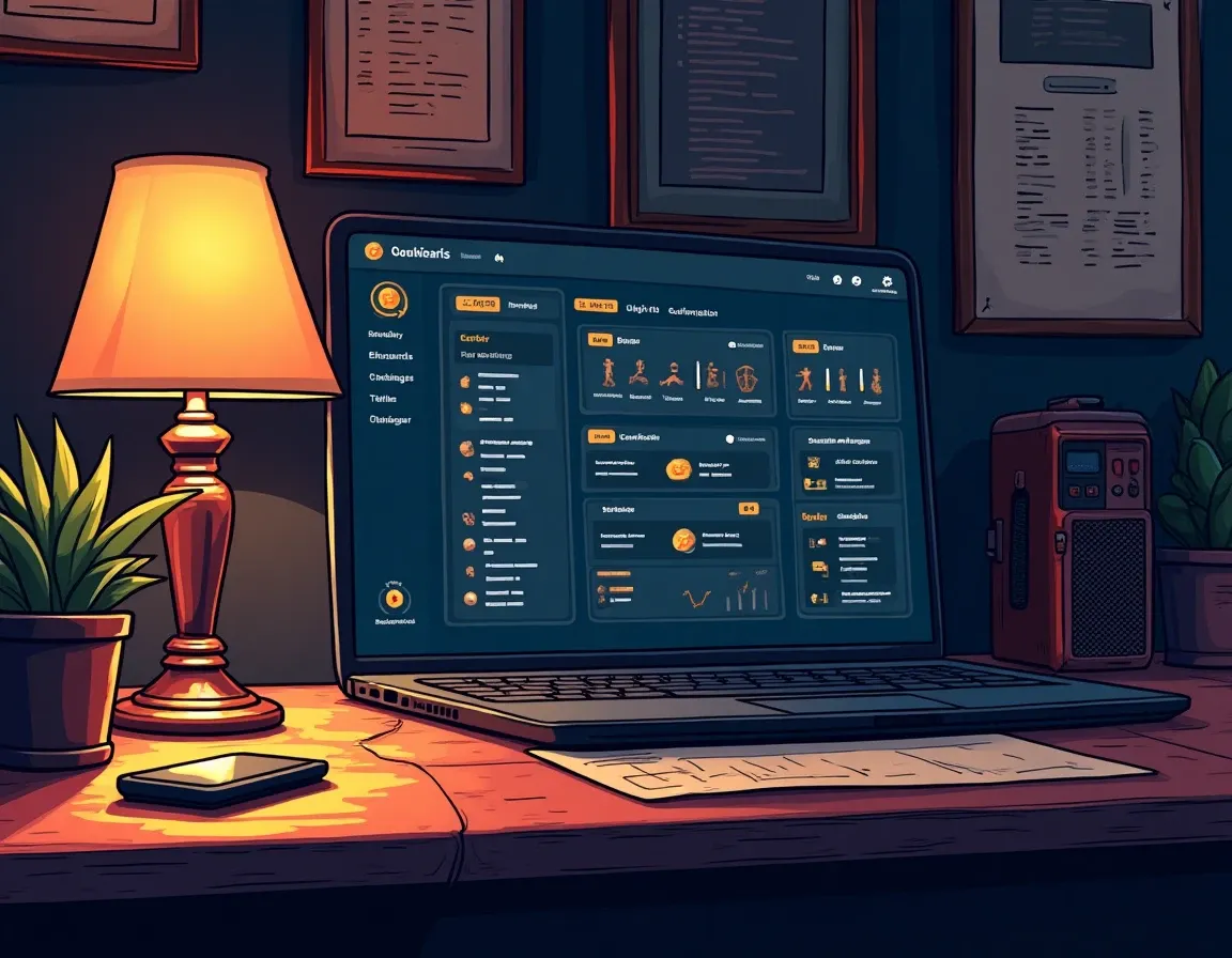 NFT creator configuring marketplace royalty enforcement and community engagement tools on computer