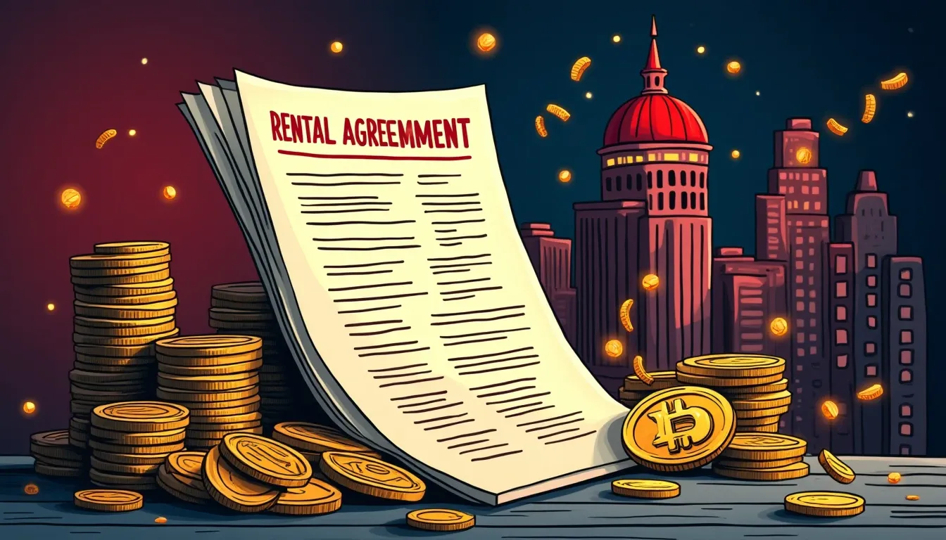 NFT token beside rental contract with crypto payment streams