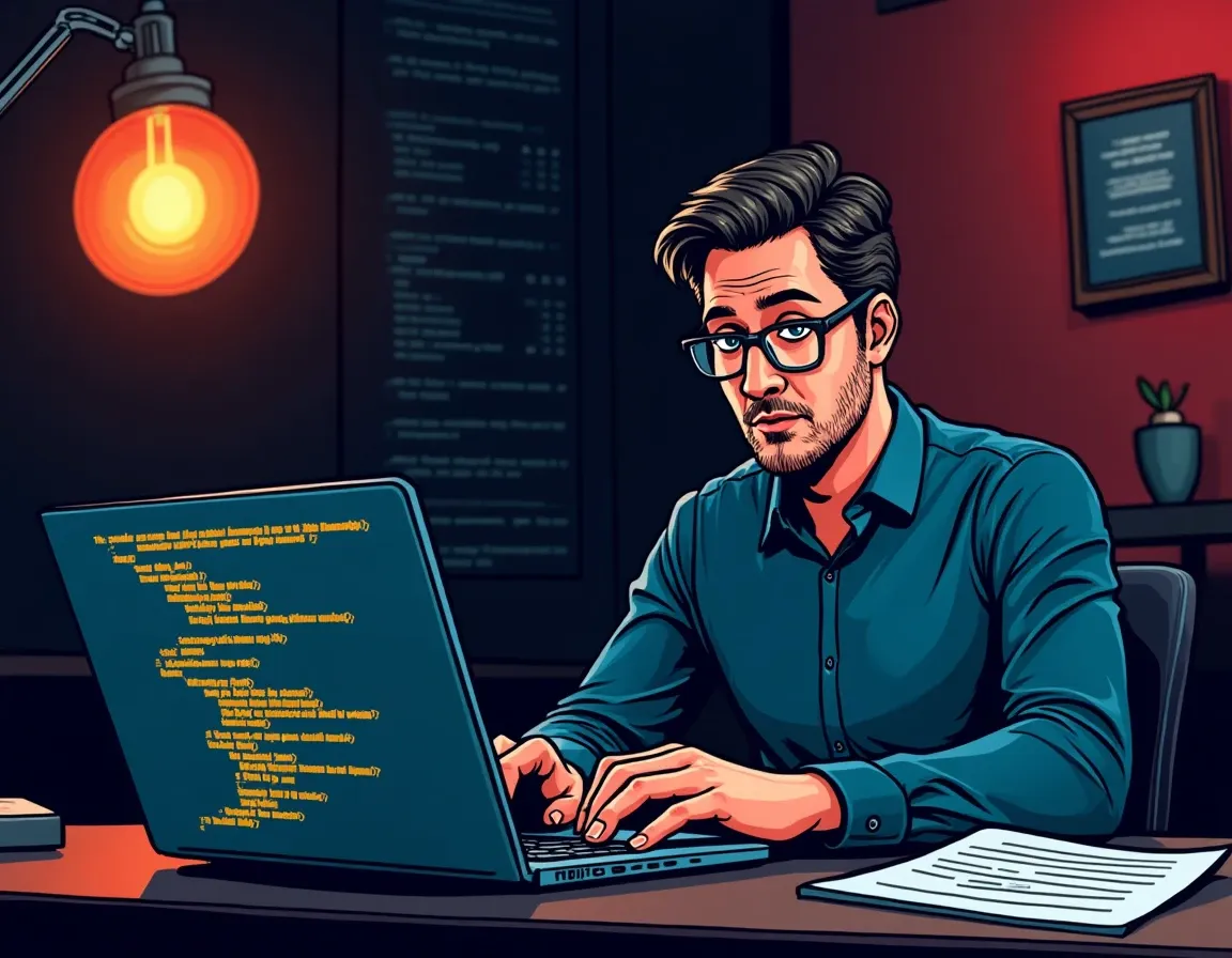 Developer examining smart contract code for team token allocation and vesting parameters