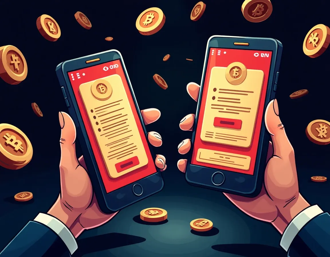 Two mobile phones displaying different crypto casino provably fair verification interfaces