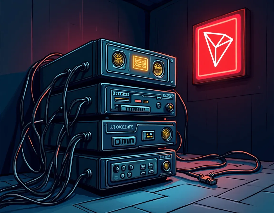 TRON delegated proof-of-stake validator infrastructure showing block production and reward distribution hardware