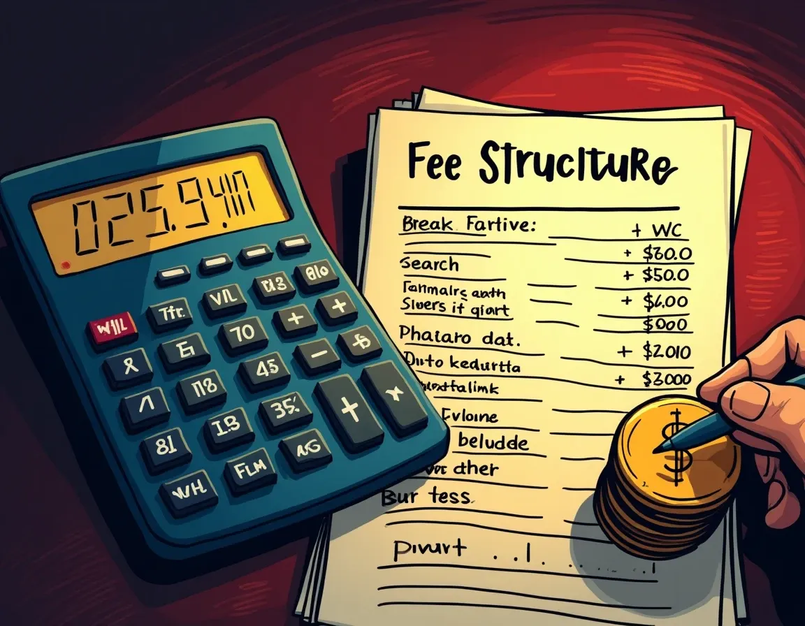 Staking yield calculator showing fee deductions and net return calculations for ETF structure