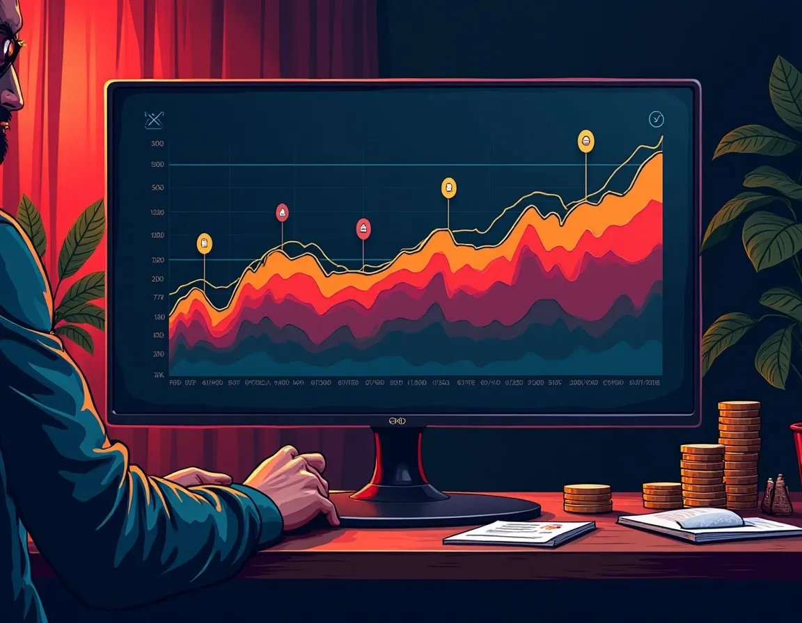 DeFi protocol rate comparison dashboard with governance proposal timeline and utilization metrics
