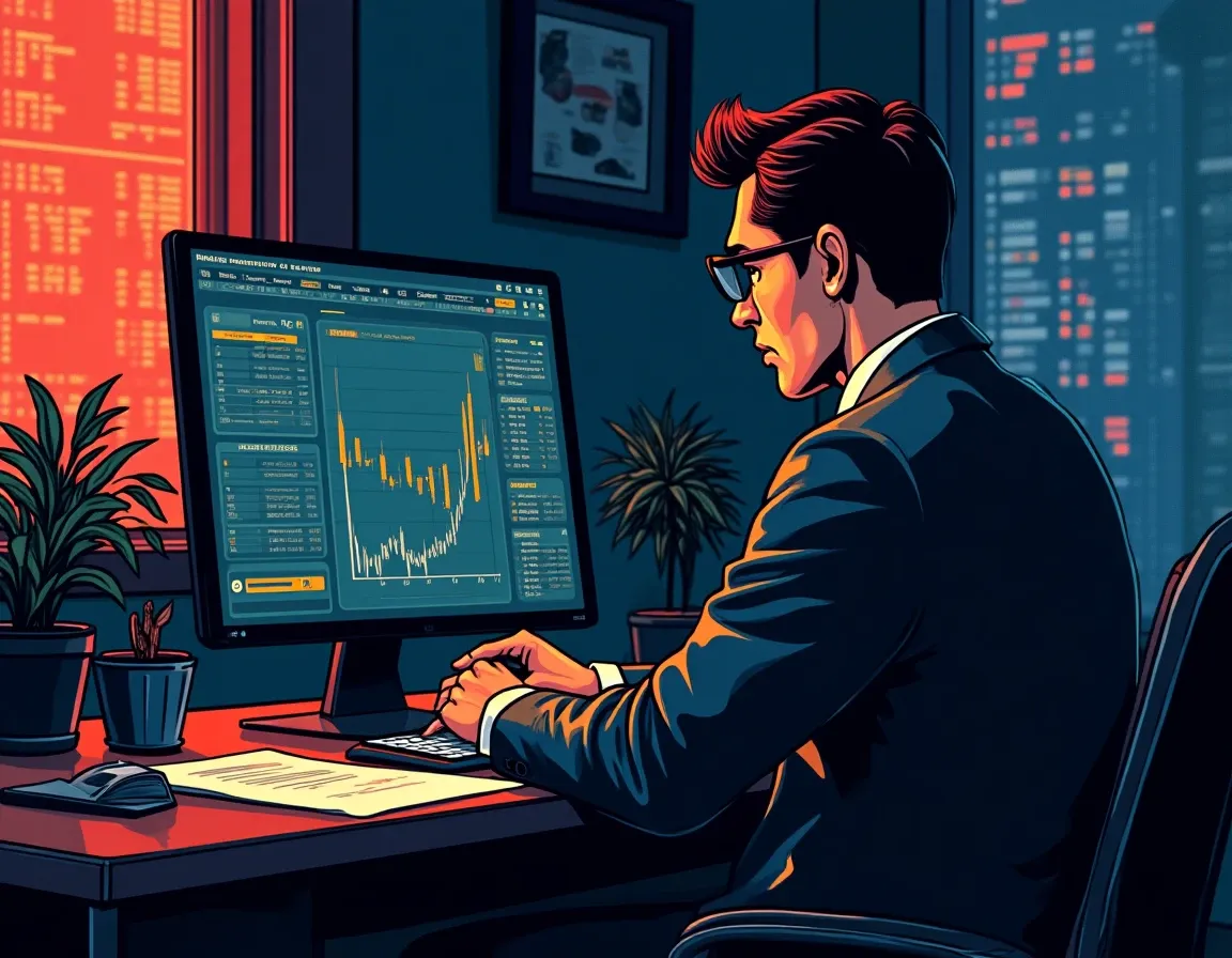 Analyst reviewing European sovereign debt crisis data and bond yield spreads on multiple screens