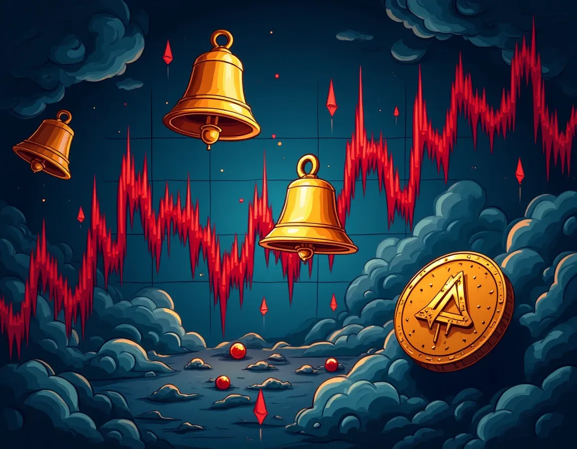Alert notification system symbols with blockchain transaction threshold breach markers