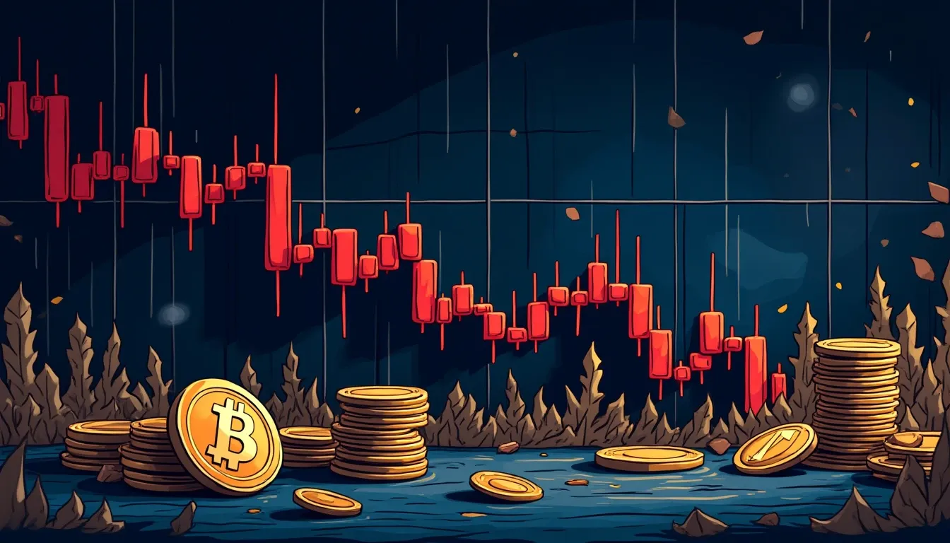 Stablecoin price chart showing deviation from dollar peg with warning indicators