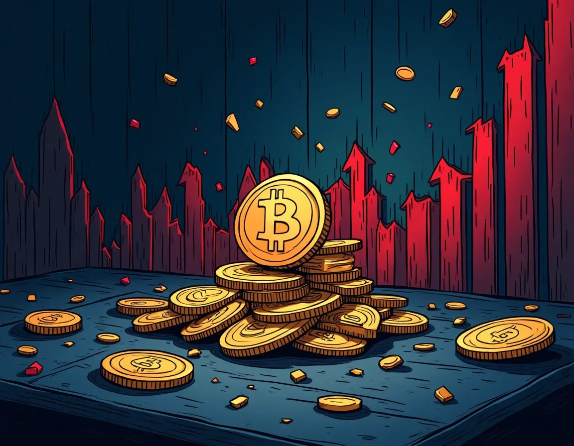 Algorithmic stablecoin death spiral showing reflexive confidence collapse and token dilution