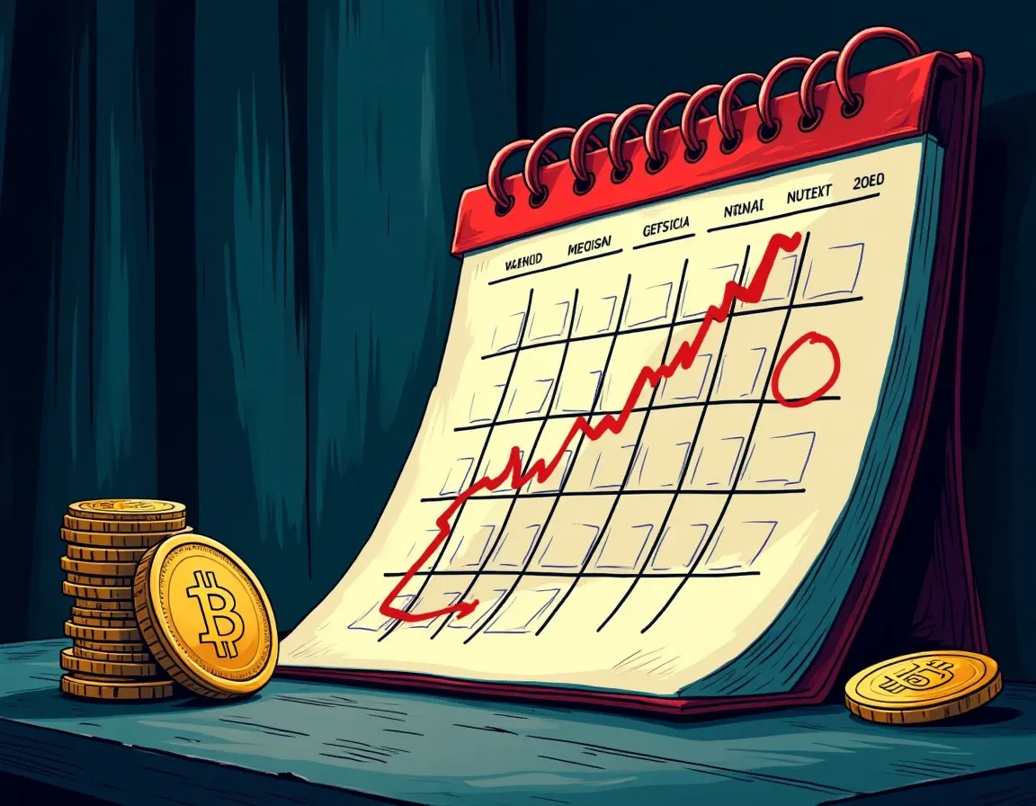 Token vesting calendar showing cliff periods and gradual unlock schedule milestones