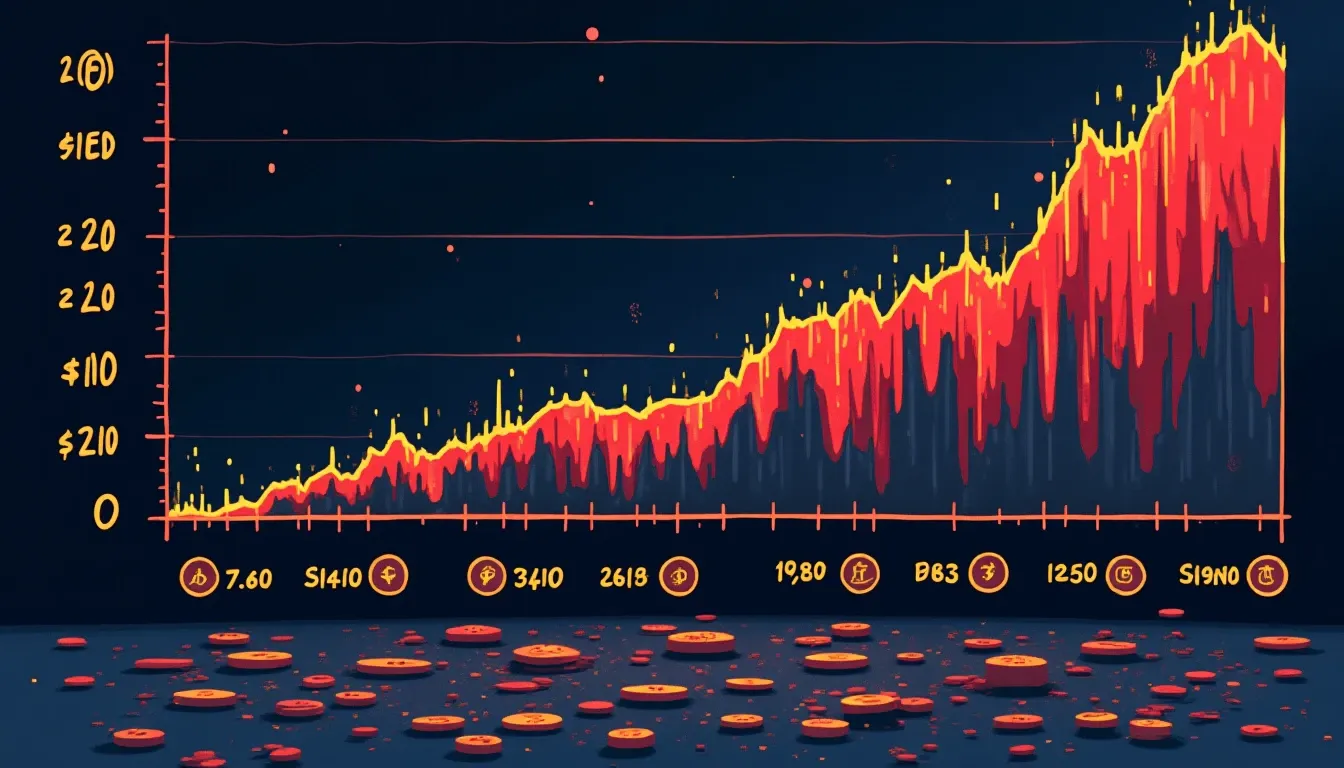 Token vesting chart displaying cliff periods, unlock curves, and allocation percentages across timeline