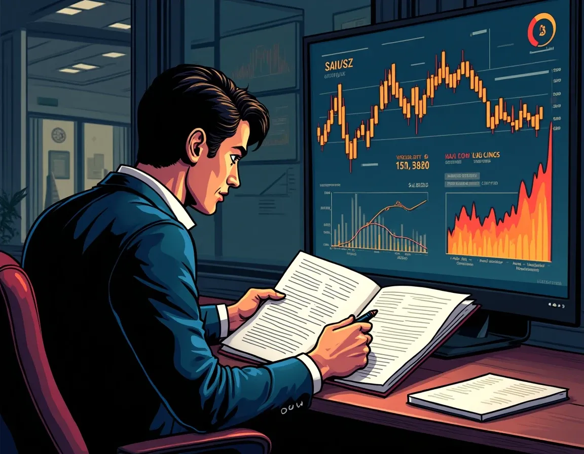 Analyst calculating token unlock impact against circulating supply and trading volume metrics