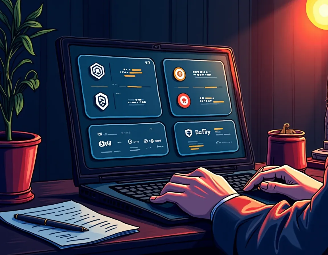 Multi-chain portfolio tracker interface displaying Ethereum, Arbitrum, Polygon, and Solana balances in single dashboard