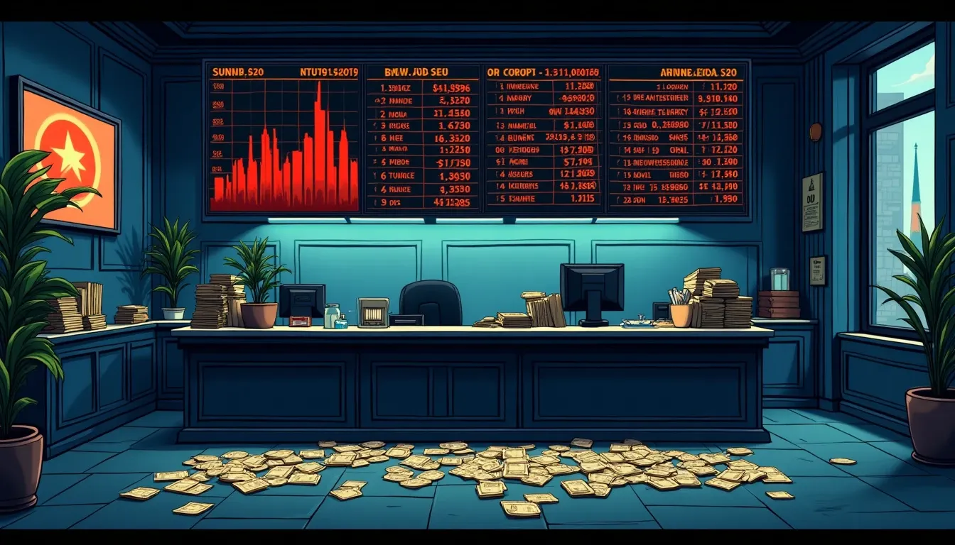 Currency exchange office with Turkish lira and digital payment screens