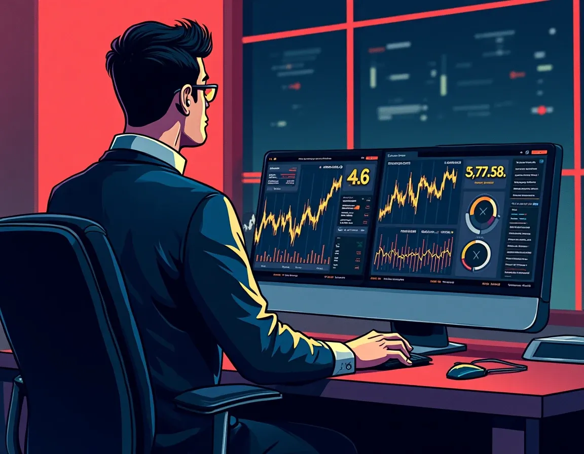 DeFi analyst reviewing Total Value Locked data across multiple protocol dashboards