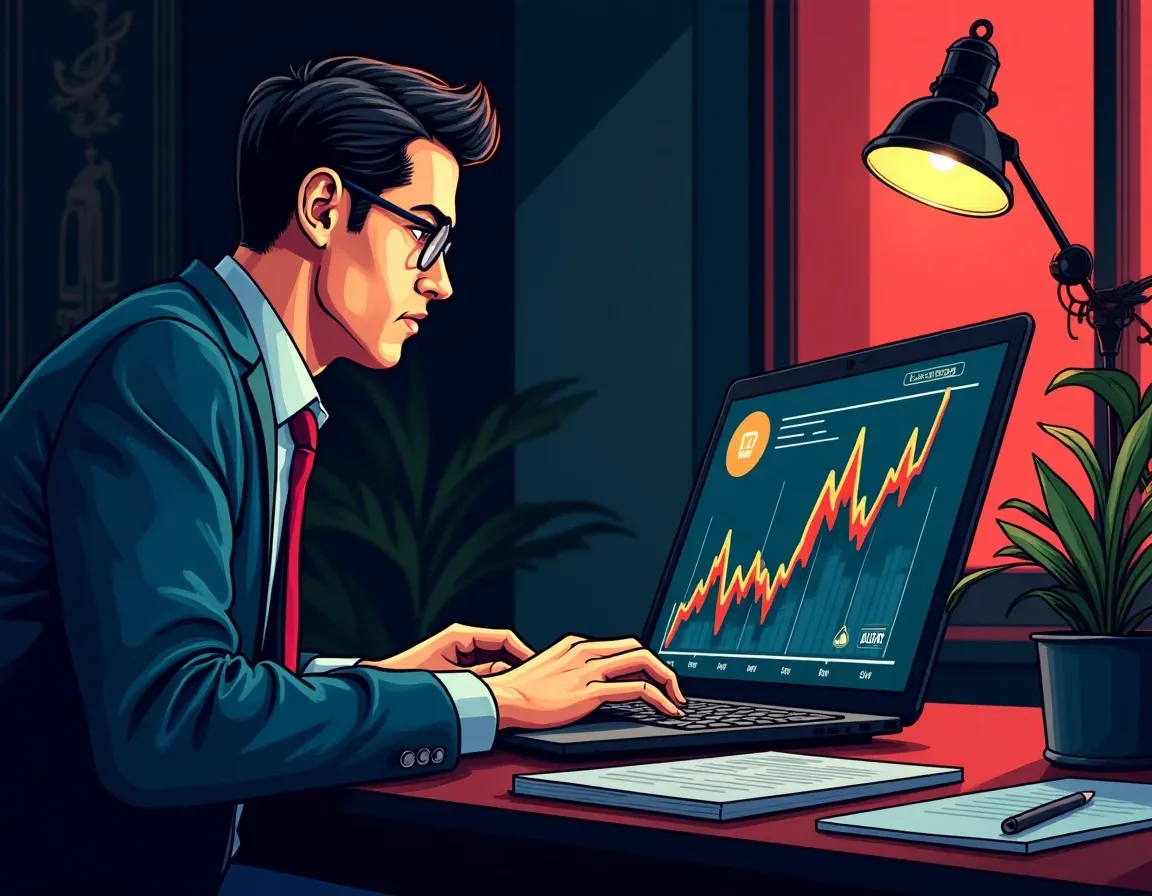 Trader analyzing USUAL token distribution mechanics and alpha yield components on screen