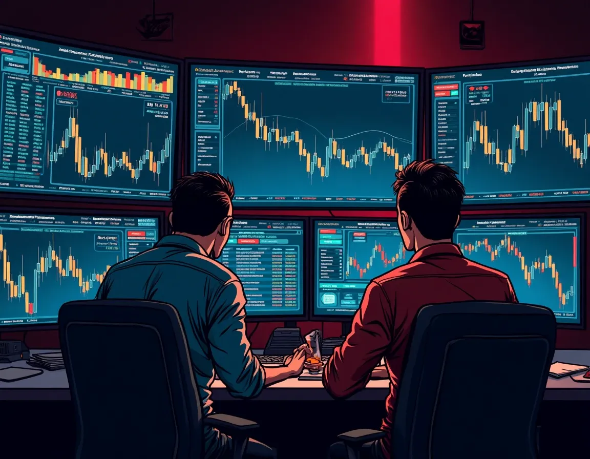 Delta-neutral hedging dashboard with perpetual futures funding rates and spot positions