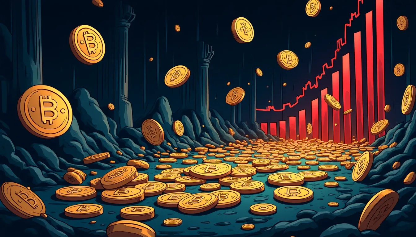Altcoin tokens flowing toward centralized exchange trading platform interface