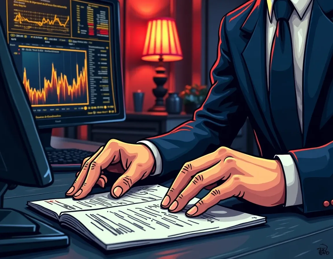 Hands working through systematic verification checklist while monitoring tokenized fund data streams