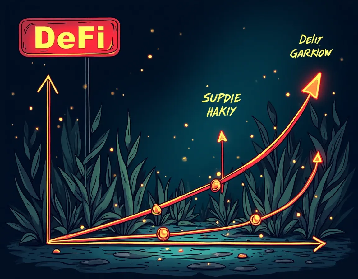 Interest rate utilization curve diagram showing supply and borrow rate relationship in DeFi protocol
